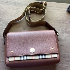 EUC Burberry Brown Note Crossbody Bag